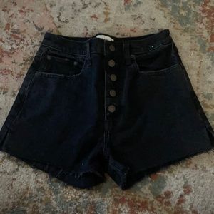 NWT Abercrombie black denim shorts